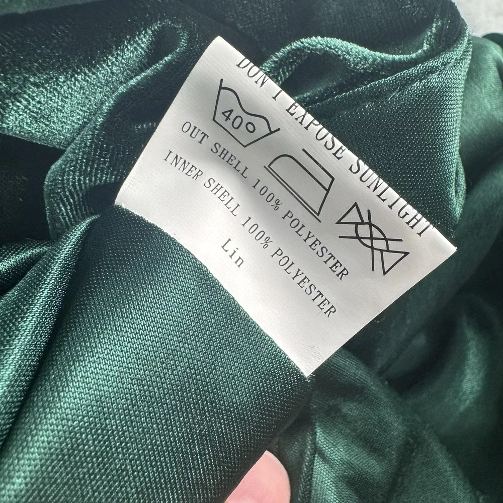 Revelry Dress Womens 10 Green Velvet Maxi Flutter Sleeve Formal Gown Evening - Picture 5 of 7